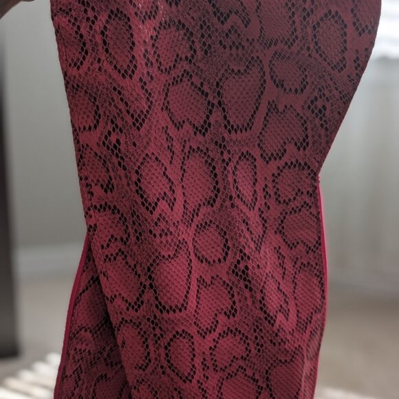 Pink Animal Print Open-Toe Knee-High Boots – Size 9 – Like New - Picture 4 of 4